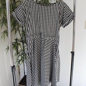 Hailey & Co. Small Gingham Black & White Tea Dress
